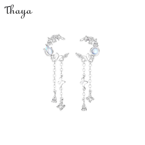 Thaya 925 Silver Tulip Wreath Earrings