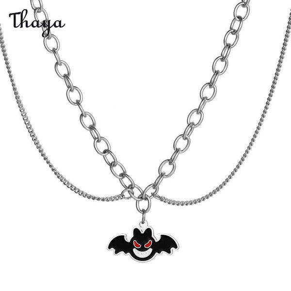 Thaya Gothic Bat Midnight Flight Necklace