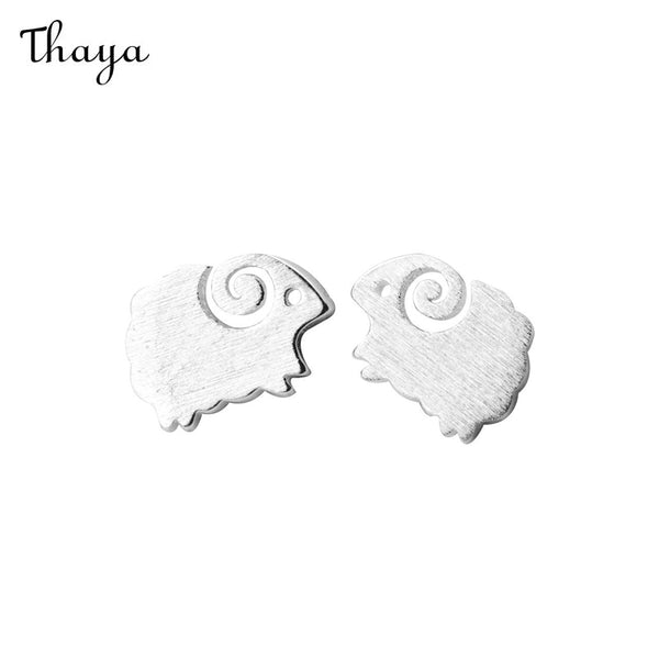 Boucles d'oreilles petit mouton en argent 925 Thaya