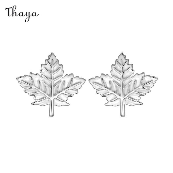 Thaya 999 Silver Autumn Bliss Maple Earrings