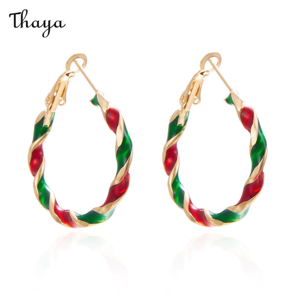 Thaya Christmas Colorful Geometric Earrings