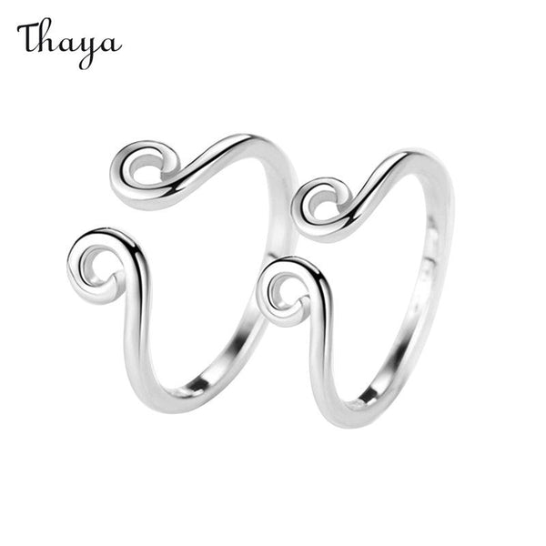 Thaya 925 Silber Schwarz Myth Wukong Inspiriert Paar Ringe