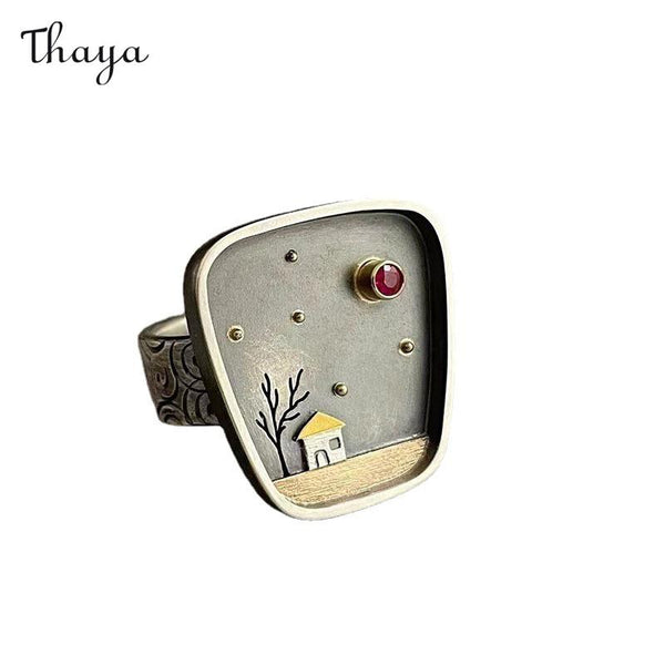 Thaya Vintage House & Tree Graffiti Engraving Set