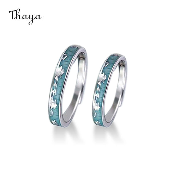 Thaya 925 Silver Unpredictable Love Couple Rings