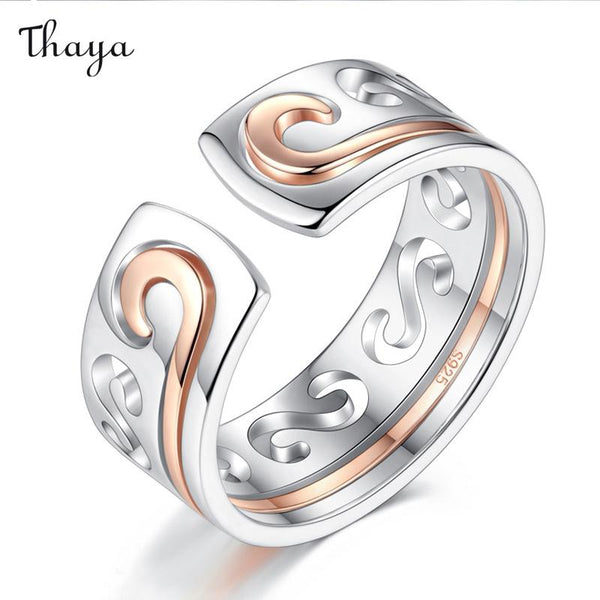 Thaya 925 Silber Schwarz Myth Wukong Paar Ringe