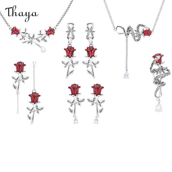 Thaya – Zeitloses Rosenknospen-Anhänger-Set