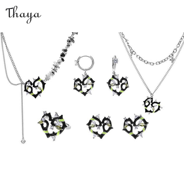 Thaya Grünes Dornenherz-Set