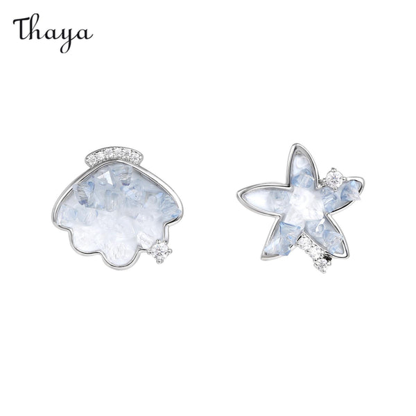 Boucles d'oreilles Thaya Blue Ombre Crystal Star