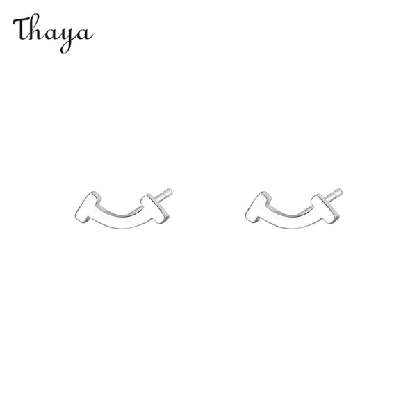 Thaya 999 Silver Bright Smile Stud Earrings