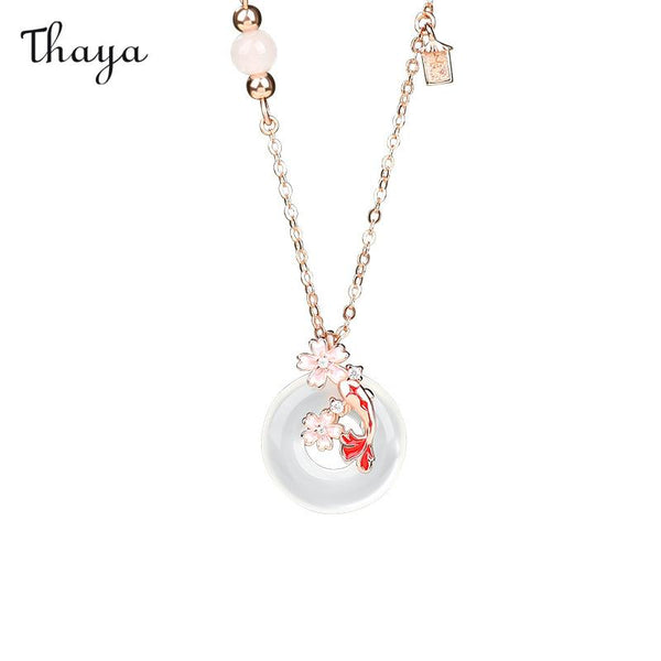 Thaya 925 Silver Koi Luck Necklace