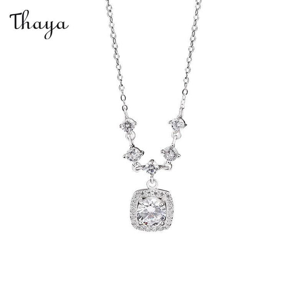 Thaya 999 Silver Sweet Honey Cube Pendant Necklace