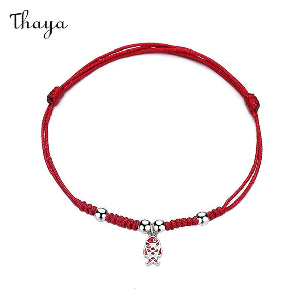 Thaya 925 Silver Good Luck & Good Future To You Koi  Bracelet