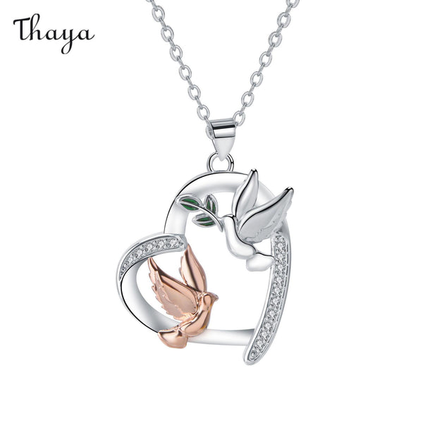 Thaya Heart  Bird Style Necklace