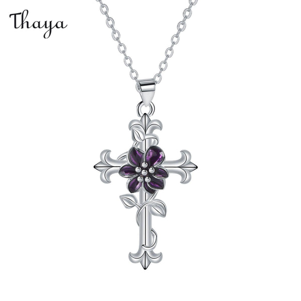 Thaya Vintage Cross Pendant Necklace