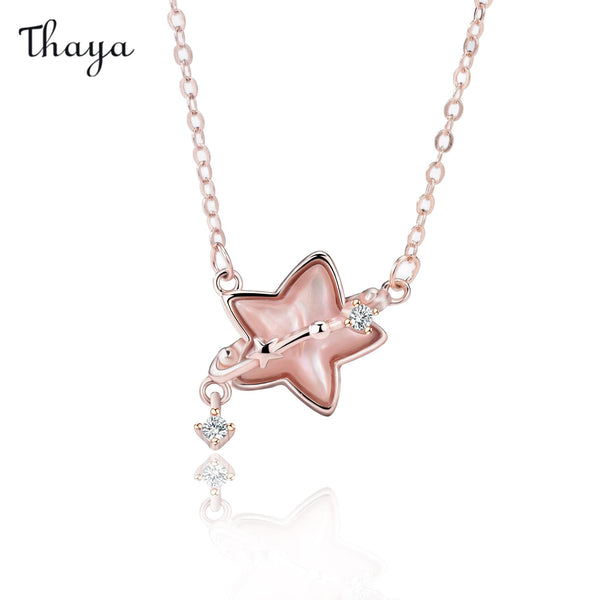 Thaya 925 Silver Christmas Star Wish Necklace