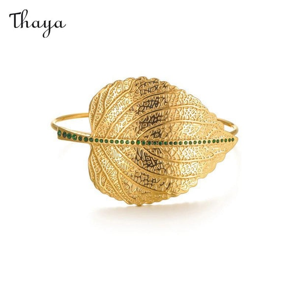 Thaya Vintage Leaf Design Bracelet