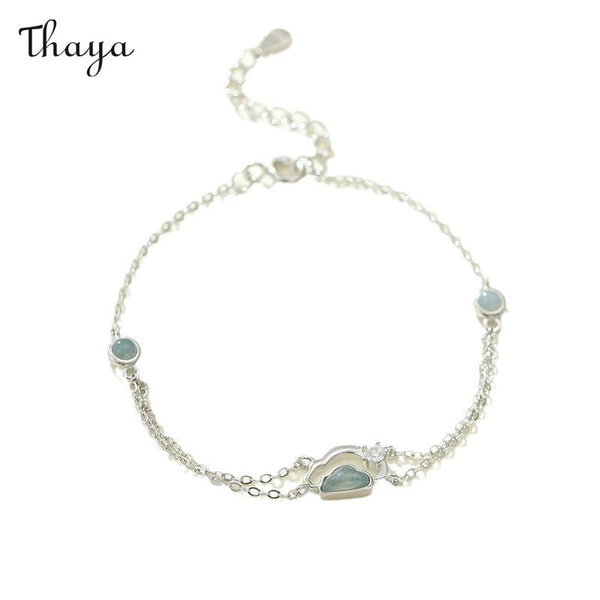 Thaya 925 Silber Glückswolkenarmband