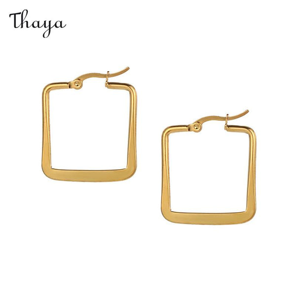 Boucles d'oreilles glamour dorées et élégantes de Thaya