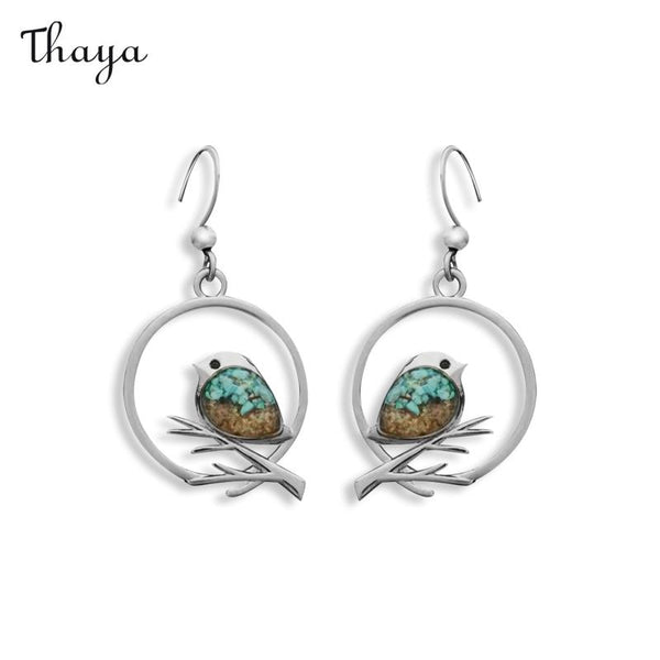 Thaya Bird Gemstone Earrings