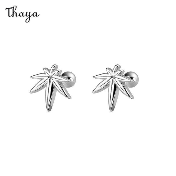 Thaya 999 Silver Falling Leaves Maple Earrings