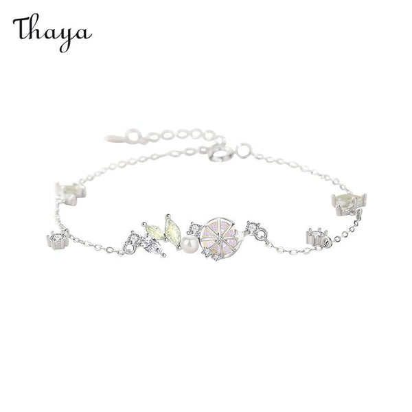 Thaya 925 Silber Lächelndes Zitronenarmband