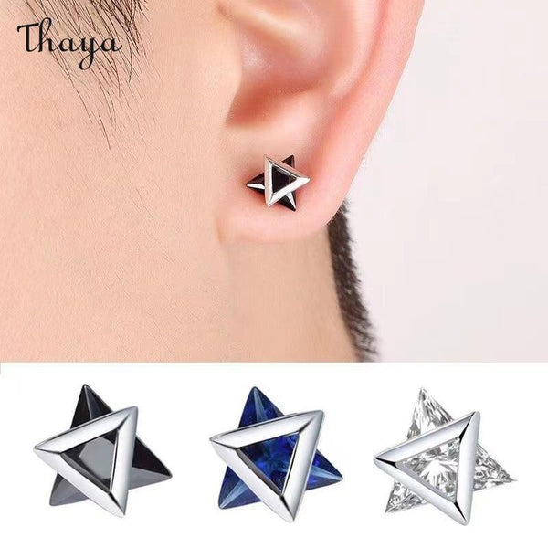 Thaya Stylish Sparkling Triad Earrings