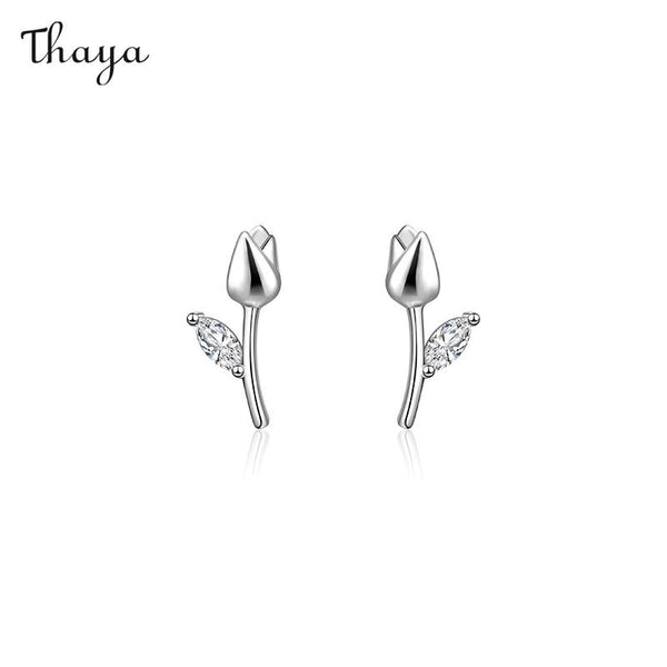 Thaya 925 Silver Petite Tulip Earrings