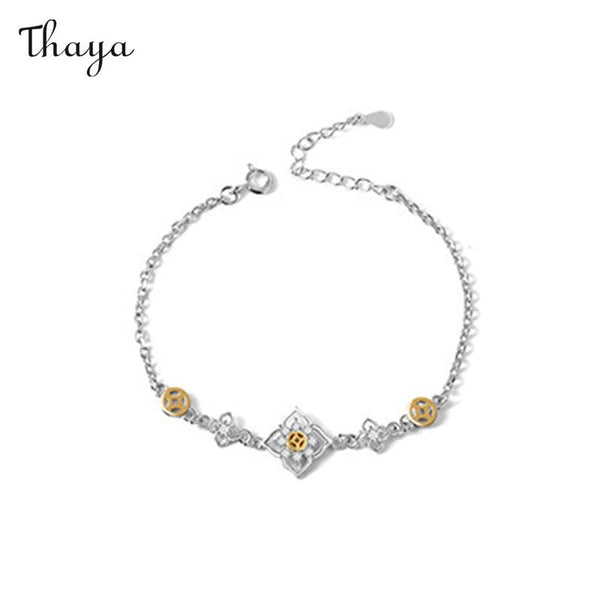 Bracelet Thaya en argent 925 avec fleur de prospérité