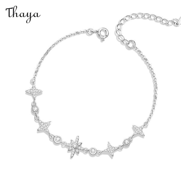 Thaya 925 Silber Sternenmond Märchenarmband