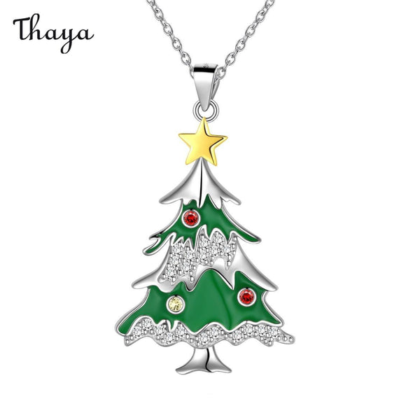 Collier de sapin de Noël scintillant Thaya