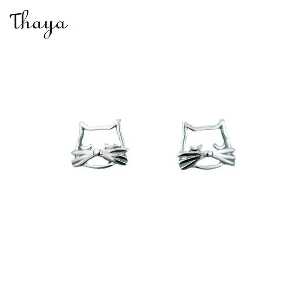 Thaya Cute Kitty Hollow Earrings