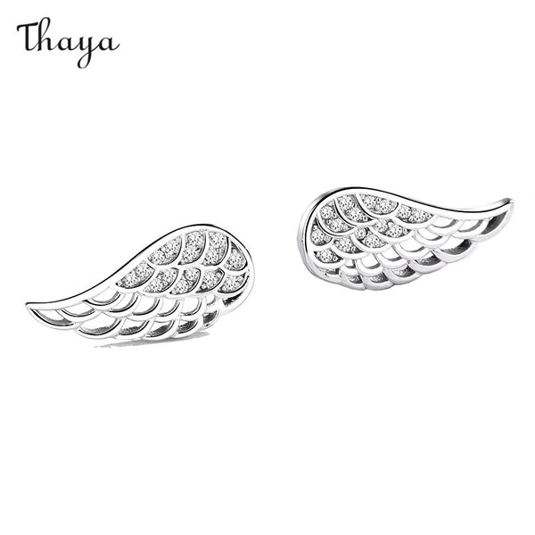 Thaya 925 Silver Angel Wing Earrings