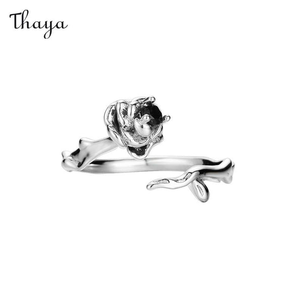 Thaya 925 Silver Dark Rose Ring