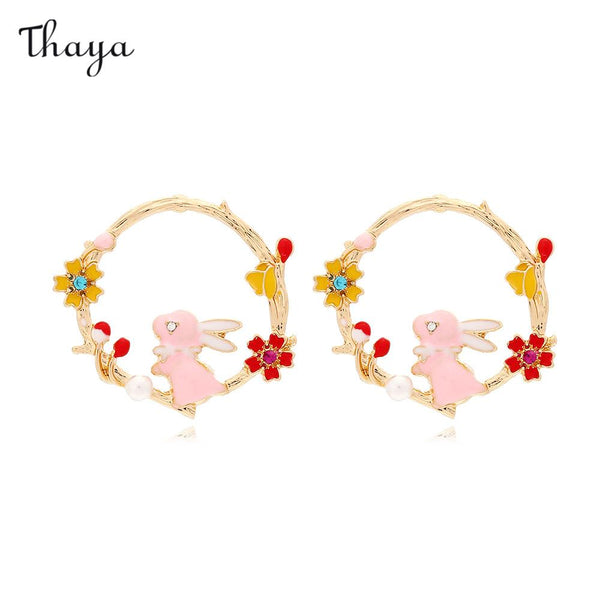 Thaya Garland Rabbit Earrings