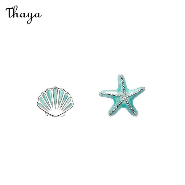 Thaya Starfish Shell Stud Earrings