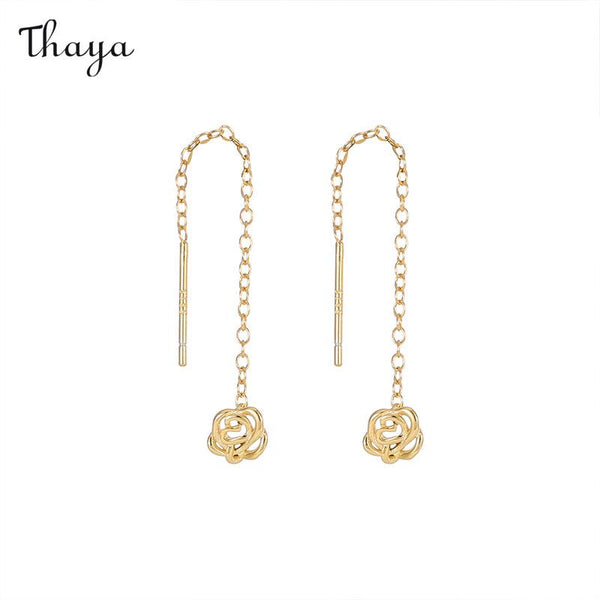 Thaya 925 Silver  Rose Ear Wires