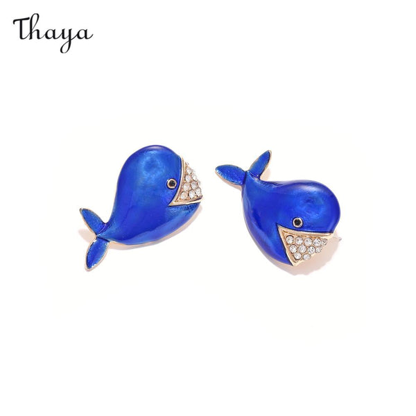 Thaya Marine Animal Whale Earrings