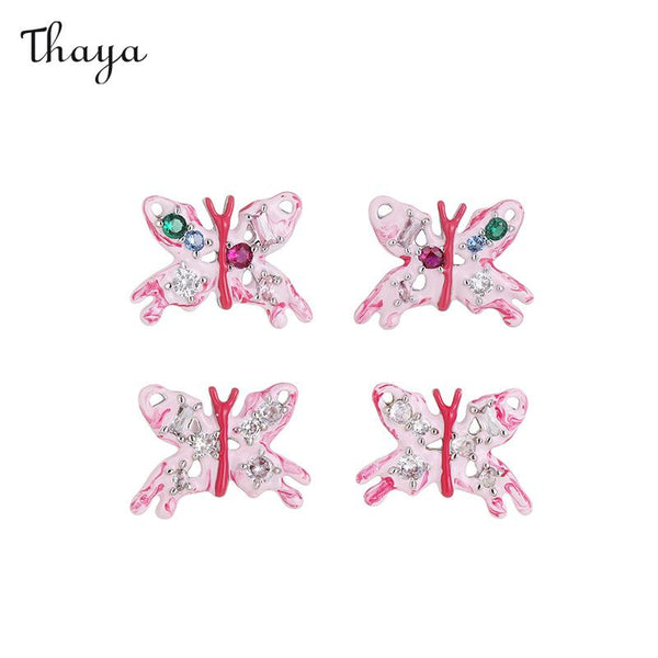 Boucles d'oreilles Thaya Sweet Pink Butterfly