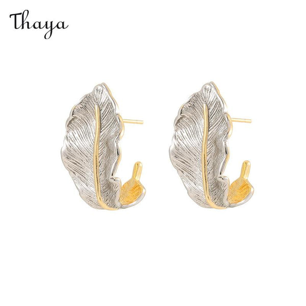 Thaya Feather Stud Earrings