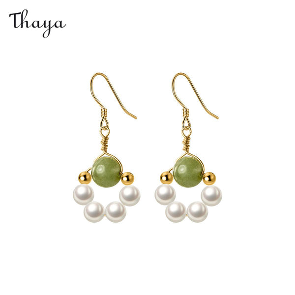 Thaya 925  Silver Vintage Pearl Earrings