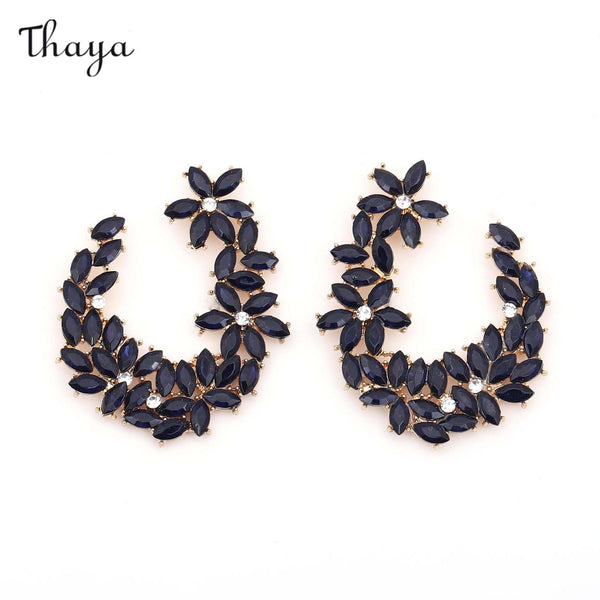 Thaya Creative Hollow Flower Earrings