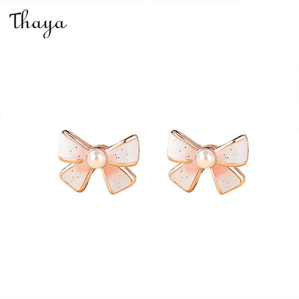 Thaya 925 Silver  Cherry Blossom Stud Earrings