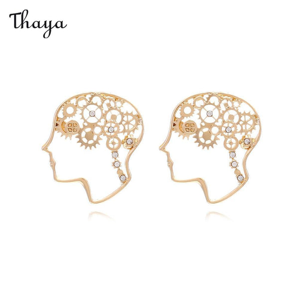 Thaya Time Brain Earrings