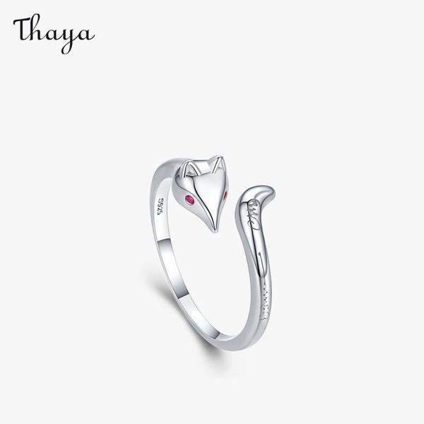 Thaya 925 Silver Trendy Fox Open Ring